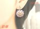 A2-72　つまみ細工 小菊のピアス