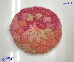 画像1: sk-317　バスケット編みのベレー帽