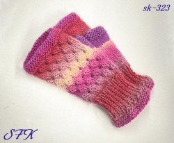 画像1: sk-323　透かし模様のハンドウォーマー（S）