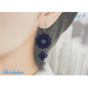 画像: K1-8　ダリヤと小花のピアス