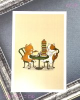 画像: C1-14　ポストカード（ねこカフェタイム）