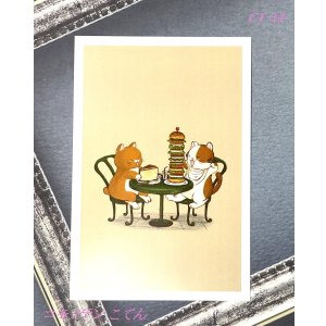 画像: C1-14　ポストカード（ねこカフェタイム）
